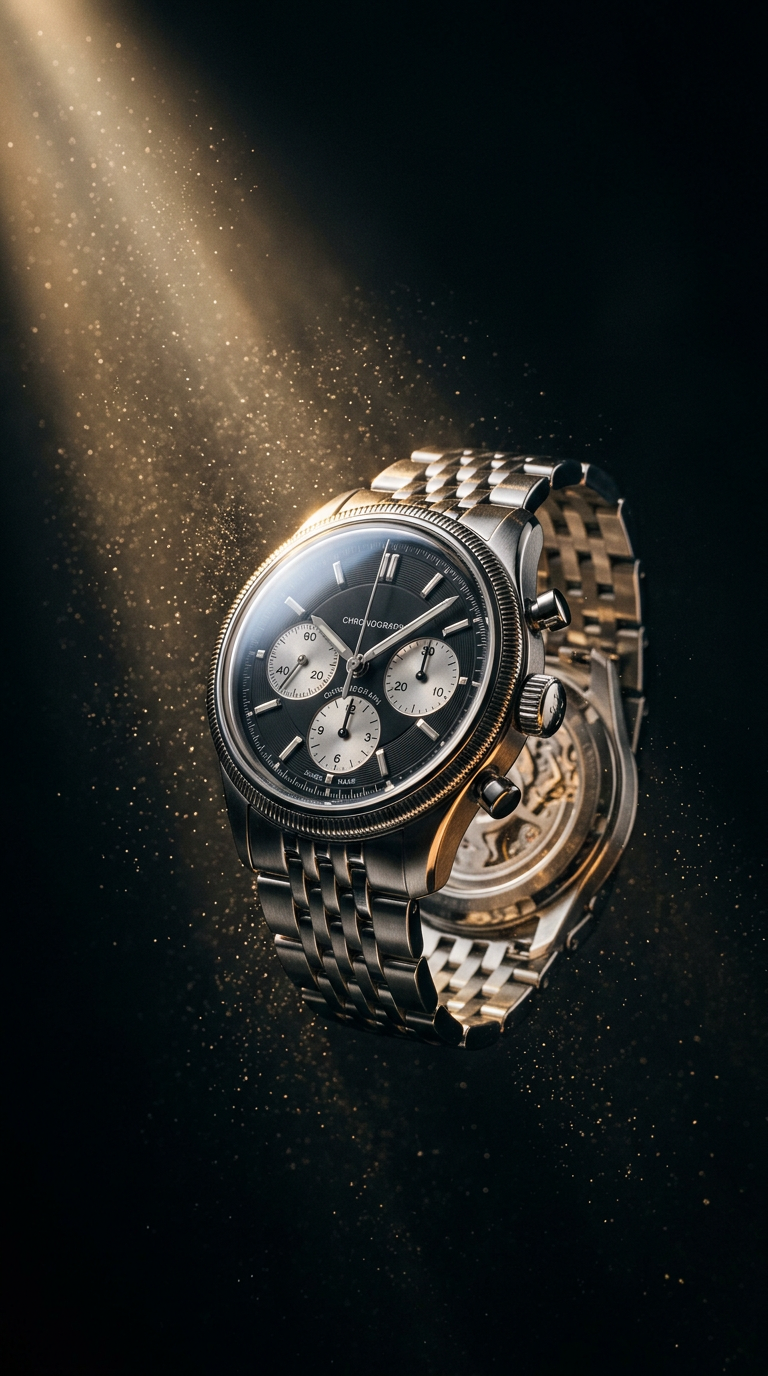 Luxury watch commercial still